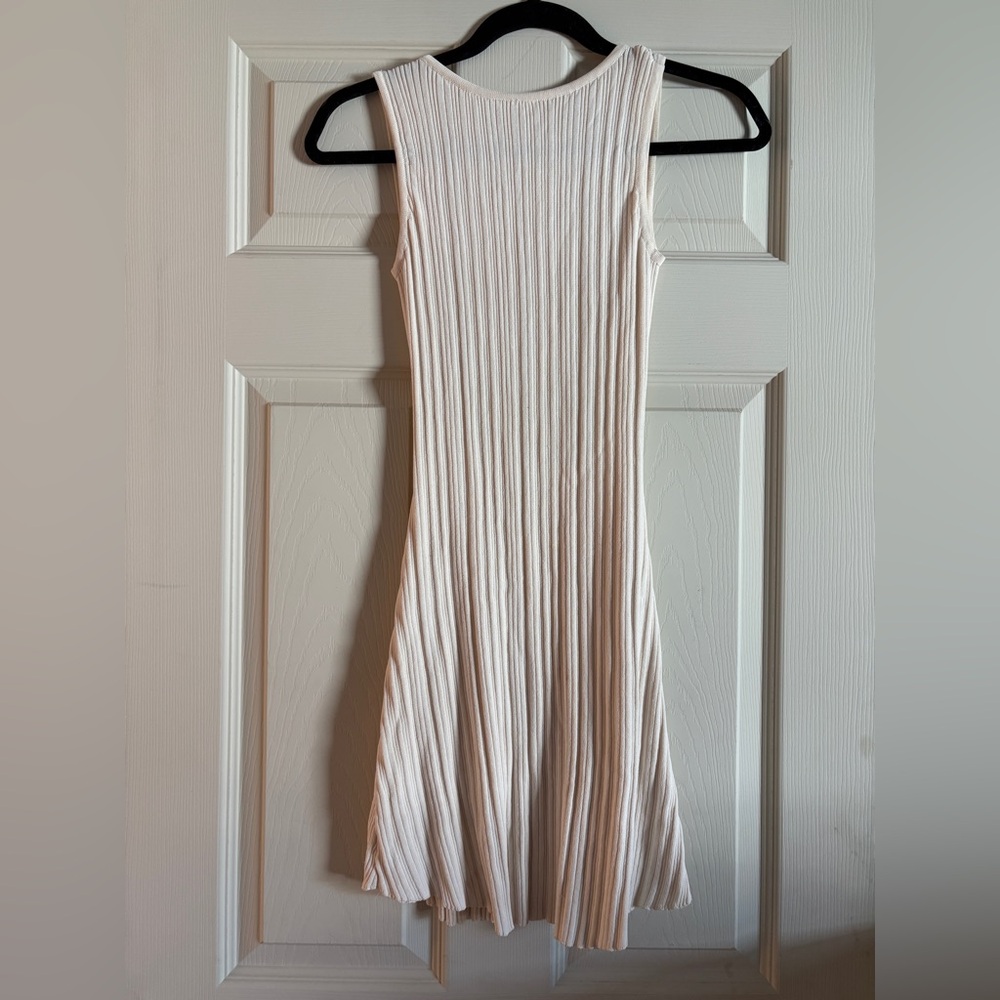 Princess Polly Cream Ribbed Midi Dress
